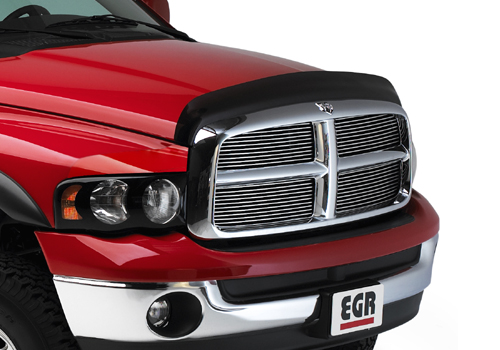 EGR 1-Pc Gloss Black Hood Deflector 02-05 Dodge Ram - Click Image to Close